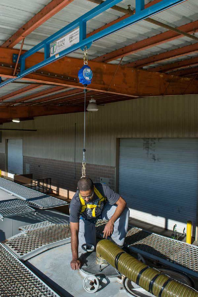 Ceiling Mounted Rigid Rail from EDGE Fall Protection